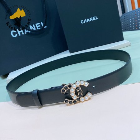 Chanel Black Belt 3.0cm