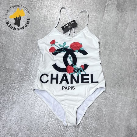 Chanel White One-Piece Swimsuit