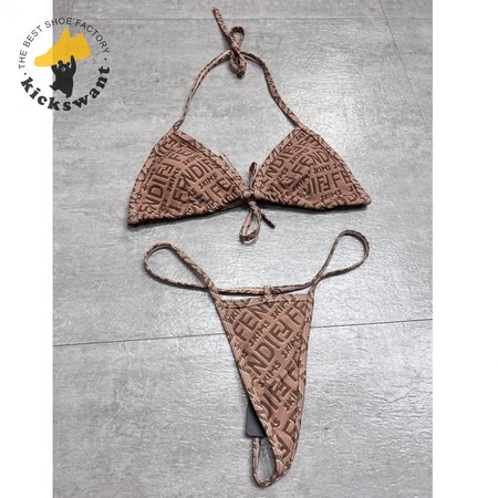 Fendi Brown One-Piece Swimsuit