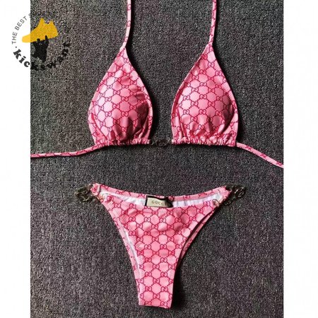 Gucci Pink Two-Piece Swimsuit