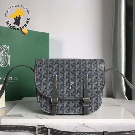 Goyard Belvedere Messenger Goyardine MM Gray