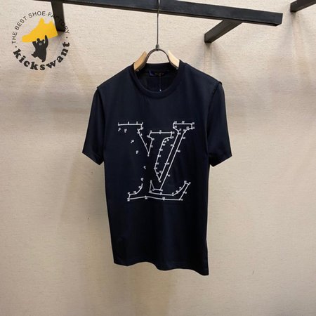 stitch print embroidered t-shirt black 1a96l1