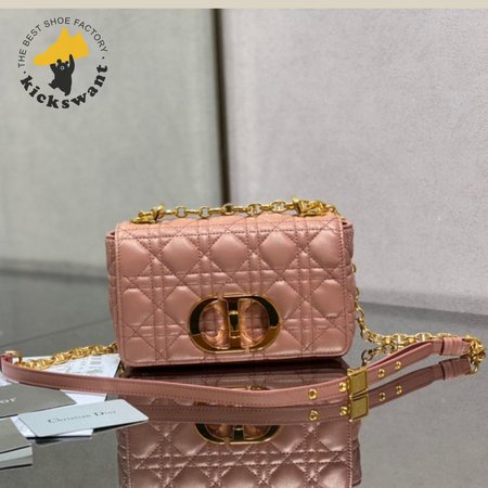 Dior Miss Caro Mini Chain Bag Antique-Pink Lambskin Oversized Cannage