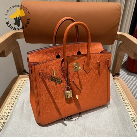 Hermes Birkin Taurillon Clemence 40 Orange