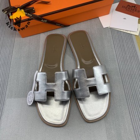Hermes Sandal Silver Leather