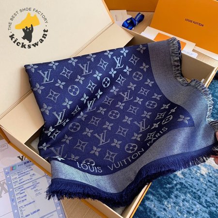 monogram shine silk scarf