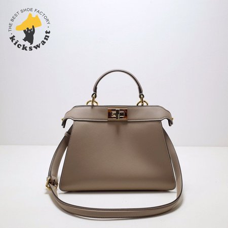 Fendi Peekaboo Iseeu Small Dove Gray Leather Bag