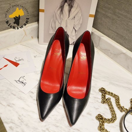 Christian Louboutin Black Suede Pumps