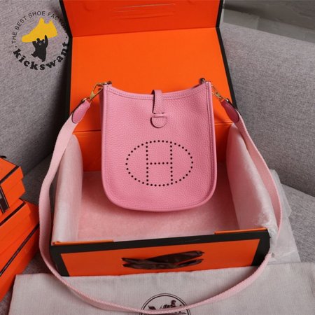 Hermes Pink Rose Sakura Evelyne III Pm Messenger Bag