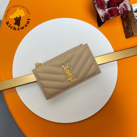 Saint Laurent Monogramme Quilted Textured-Leather Wallet