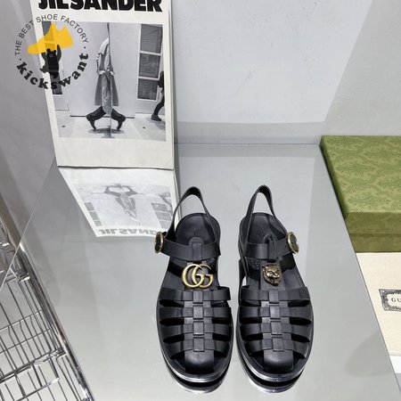 Gucci Rubber Buckle Strap Sandal