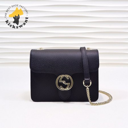 Gucci Interlocking G Shoulder Bag Small Black