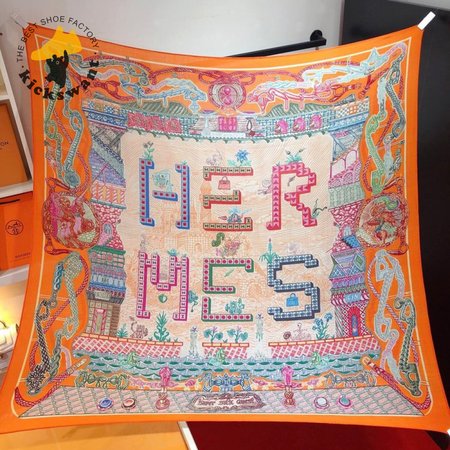 Hermes Super Silk Quest Silk Scarf