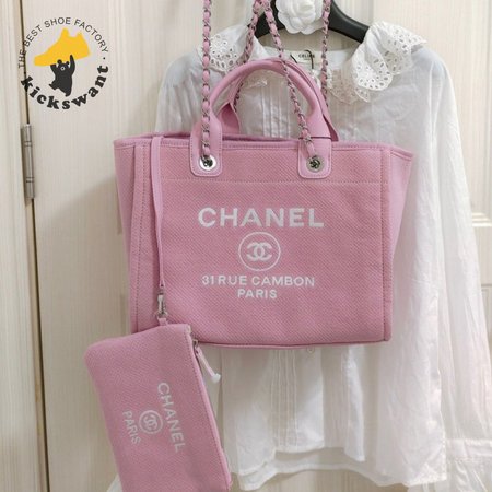 Chanel Deauville Shopping Bag Pink