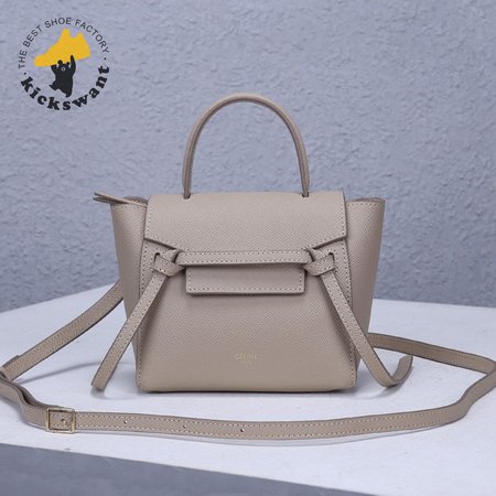 Celine Pico Belt Bag In Grained Calfskin Light Taupe