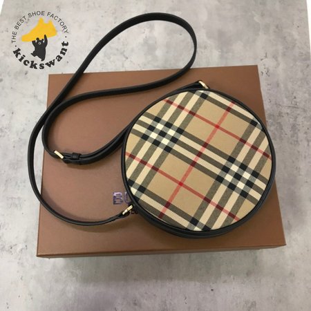 Burberry Vintage Check And Leather Louise Bag Archive Beige/Black 80580051