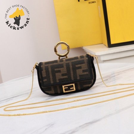 Fendi Nano Baguette Charm Brown 7AR844A6V5F17U4