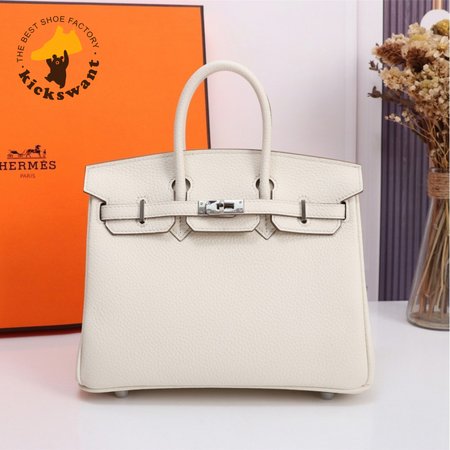 Hermes Birkin 30 White Clemence Palladium Hardware