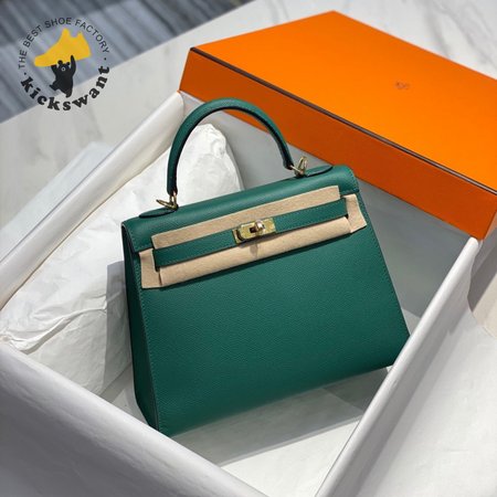 Hermes Kelly 25 Sellier Vert Vertigo Epsom Gold Hardware