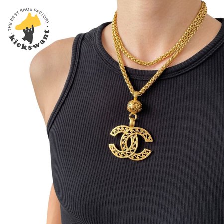 Chanel Vintage 95A Coco Mark Logo Chain Necklace