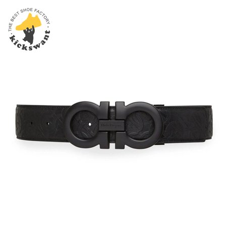 Ferragamo Men's Gancini Logo Leather Belt