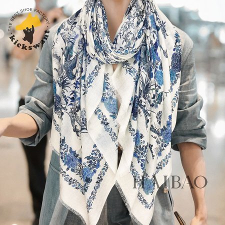 Dior Cashmere Fabric Long Scarf