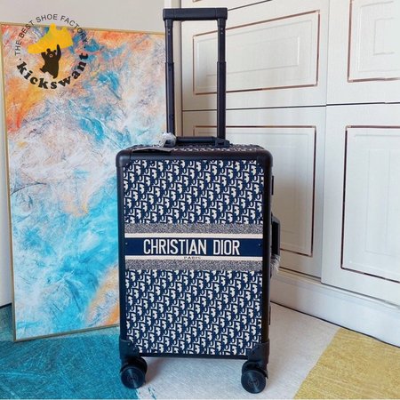 Diortravel Suitcase Blue Dior Oblique Technical Jacquard