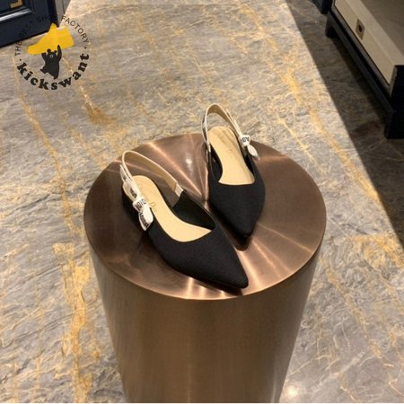 Dior J'Adior Slingback Ballerina Flat Black Technical Fabric 35-40
