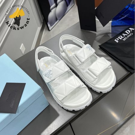 Prada Padded Nappa Leather Sandals White 35-40