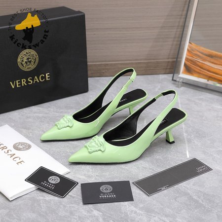 Versace La Medusa Slingback Pumps Green 34-42