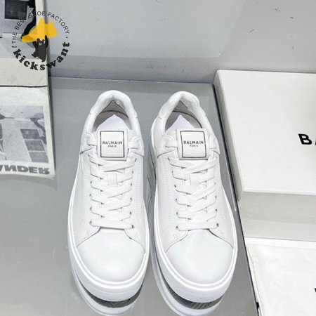 Balmain B-Court Trainers In Calfskin 35-41